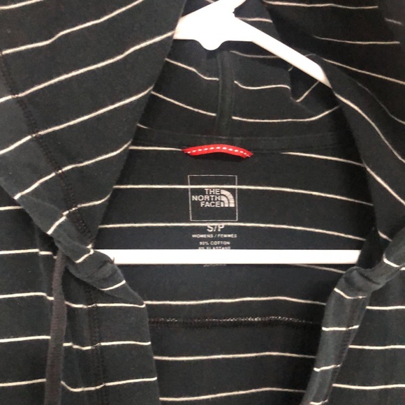 VntgNORTH FACE Hoodie CottonStretch PULLOVER V-neck Kangaroo Pocket EUC - Picture 4 of 8